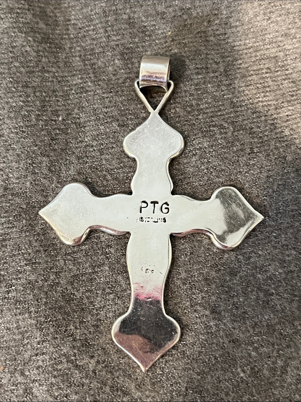 Sterling Phillip Guerro Navajo Cross Pendant - Picture 2 of 9